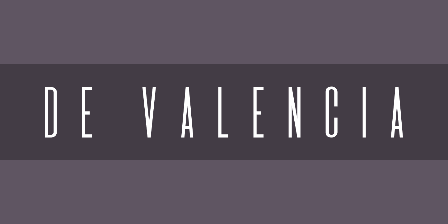 Example font De Valencia #1